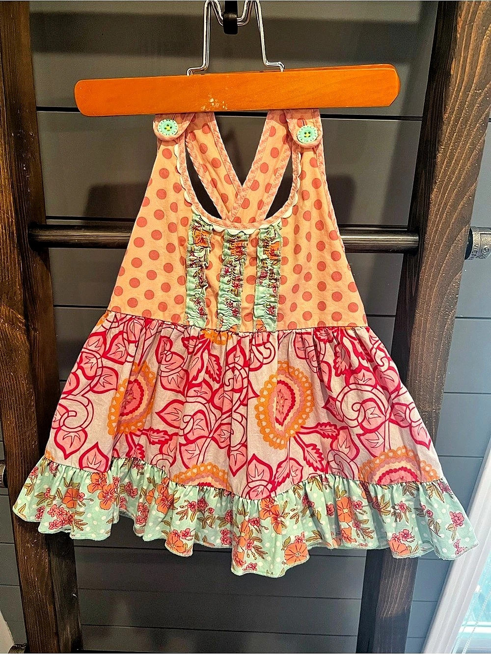 Matilda Jane Girls' Polka Dot Tiered Dress Size 6